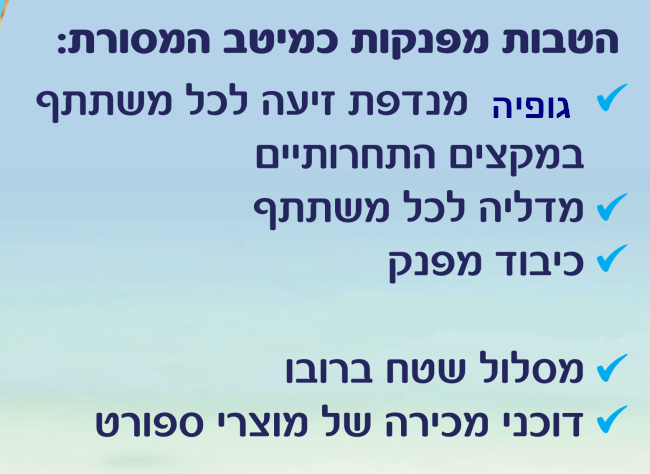 הטבות המשתתפים במרוץ גליל ים 2017